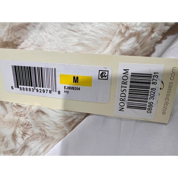 New Eliza J Women's Size M Ivory Faux-Fur Shrug - Picture 11 of 11